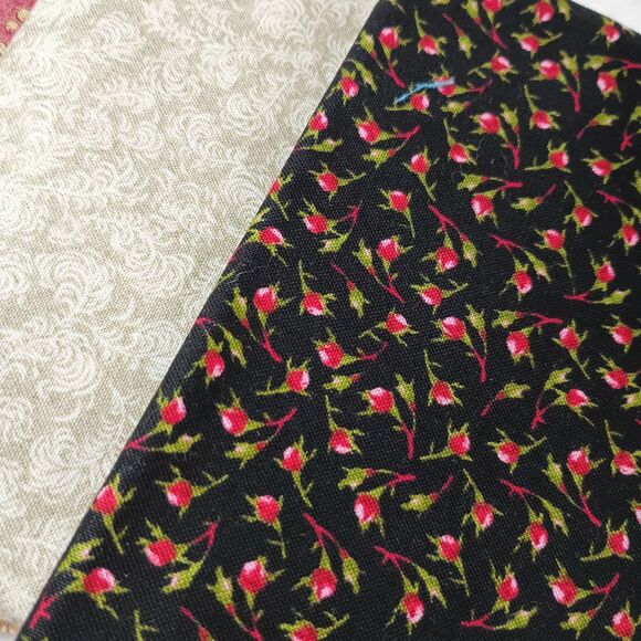 Vtg. Quilting Fabric Mix Lot Fat Quarters Craft 9pc Lot Cotton Fabric - Picture 8 of 8